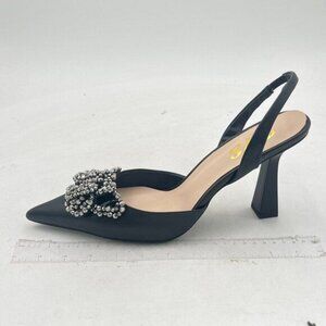 FYS Women Pretty Elegant Slip on Pointed Toe Slingback Sandals D'Orsay Pumps